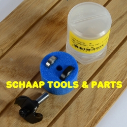 Lamellofreesset HW met spindel, drie lagers, twee ringen en groefzaag schacht 8mm | 25173-5-40001